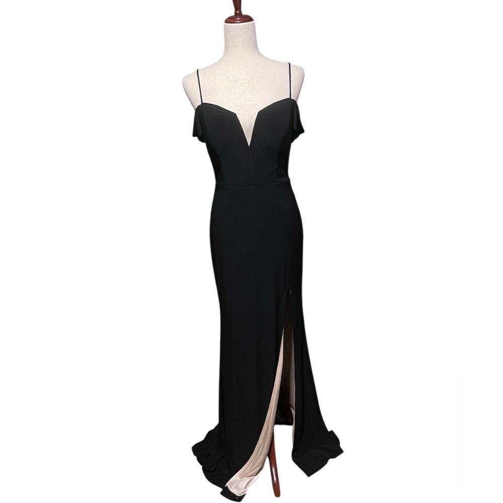 NWT City Studio elegant black full length dress size 13